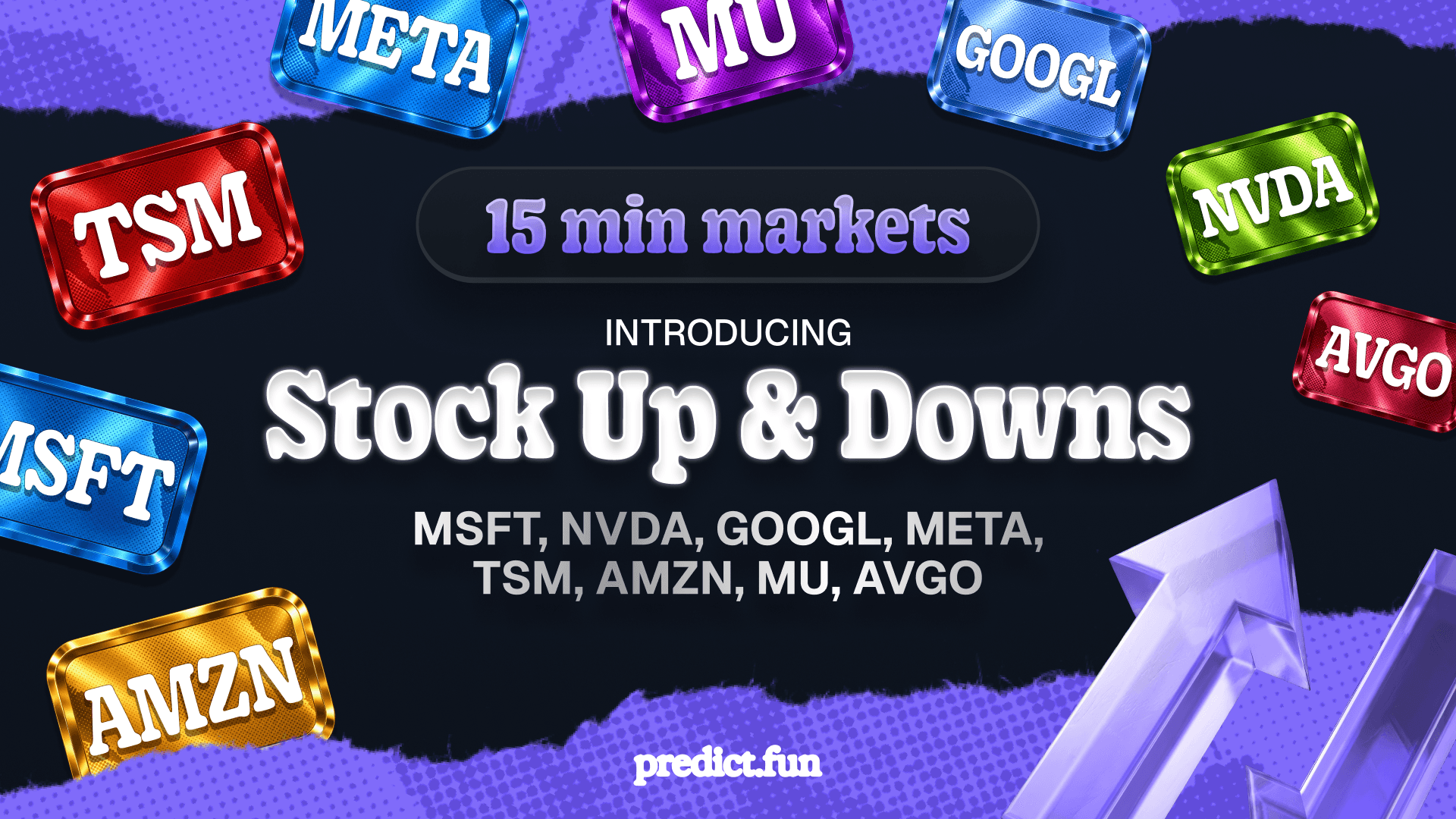 Predict.fun Launches 15-Minute Stock Up/Down Markets Powered by Chainlink